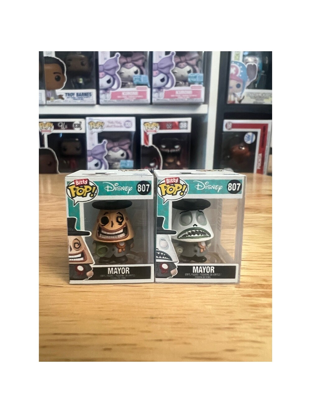 2 BITTY Mayor NBC 1-INCH Funko Pops CHASE Smiling & Frowning #807 Disney Movies